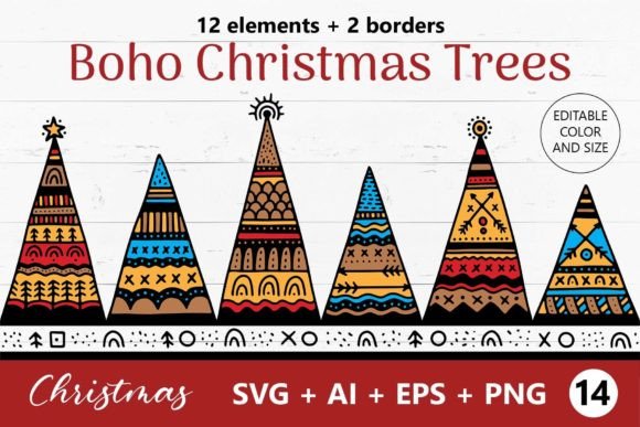 Download Christmas Tree SVG Clipart Boho Ornament - Boho ornament Collection