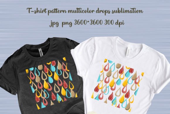 Download T-shirt  Multicolor Drops Sublimation - Sublimation Collection