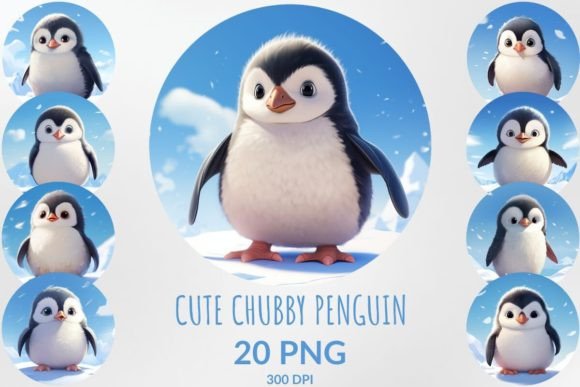 Download Chubby Penguin Sublimation Circle Art - Sublimation Collection