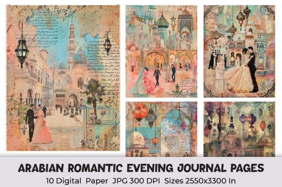 Download Arabian Romantic Evening Journal Pages - Arabian Collection
