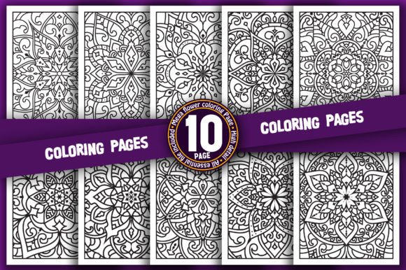 Download Flower Mandala Coloring Page Bundle - Mandala coloring page Collection