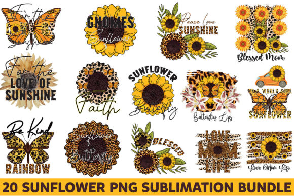 Download Sunflower PNG Sublimation Bundle - Sublimation Collection