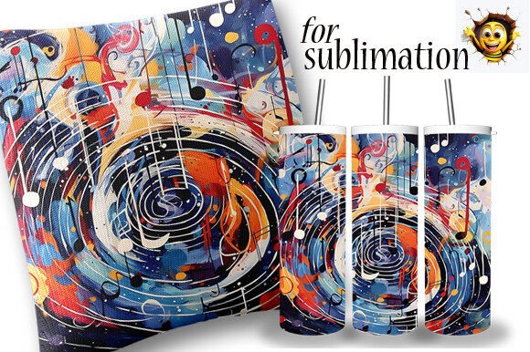 Download Vinyl Record Sublimation Abstract Design - Sublimation Collection